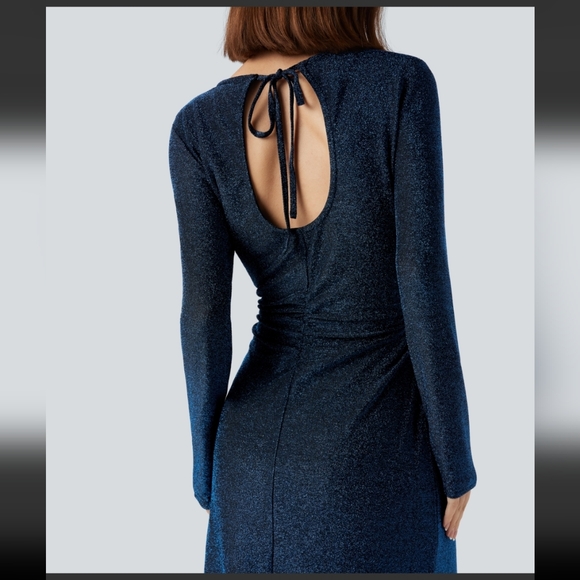 HALARA Sparkling Blue Cutout Back Dress - Picture 8 of 10